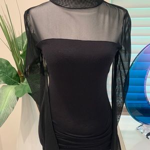 Black long sleeve top